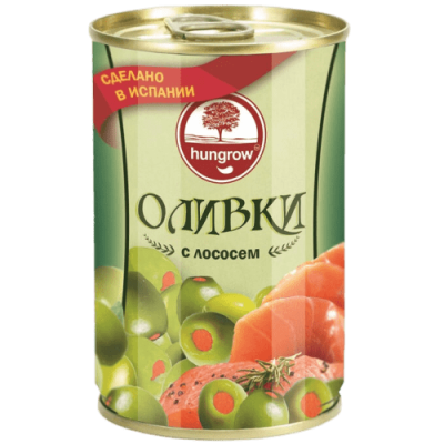 ОЛИВКИ ХАНГРОУ 300Г/314МЛ С ЛОСОСЕМ ЖБ КЛЮЧ