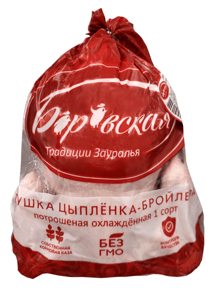 ТУШКИ ЦЫПЛЯТ БРОЙЛЕРОВ БОРОВСКАЯ АФ КГ ОХЛАЖД 1С ПАКЕТ