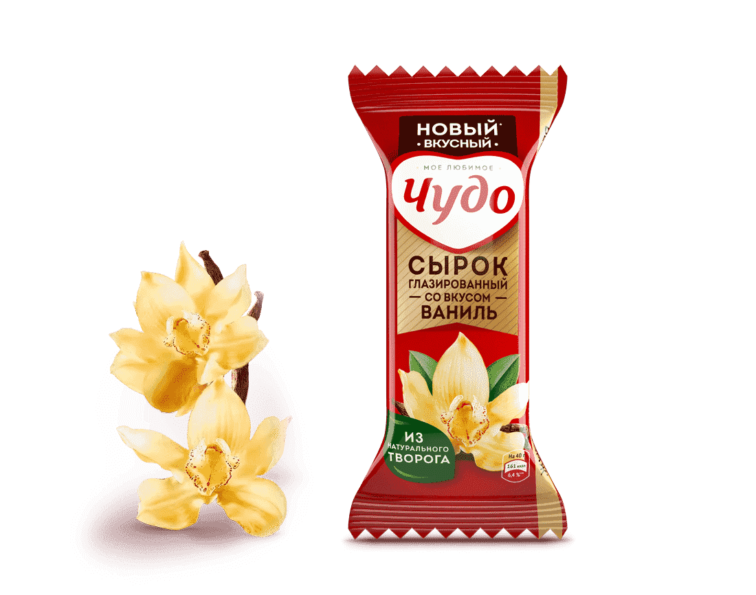 СЫРОК ГЛАЗИР ЧУДО 40Г СО ВКУСОМ ВАНИЛИ