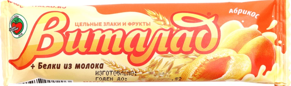 БАТОНЧИК ВИТАЛАД 40Г НА ФРУКТОЗЕ АБРИКОС