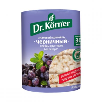 ХЛЕБЦЫ ХЛЕБПРОМ ДОКТОР КЕРНЕР 100Г ЗЛАКОВЫЙ КОКТЕЙЛЬ ЧЕРНИЧНЫЙ