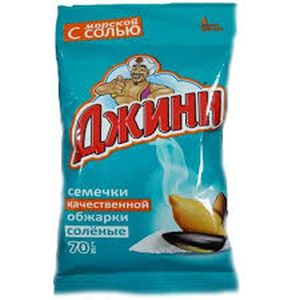 СЕМЕНА ПОДСОЛНЕЧНИКА ДЖИНН 70Г ЖАРЕНЫЕ СОЛЕНЫЕ