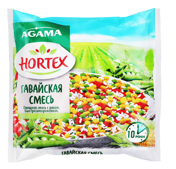 ЗАМОРОЗКА ОВОЩНАЯ АГАМА 400Г ГАВАЙСКАЯ СМЕСЬ