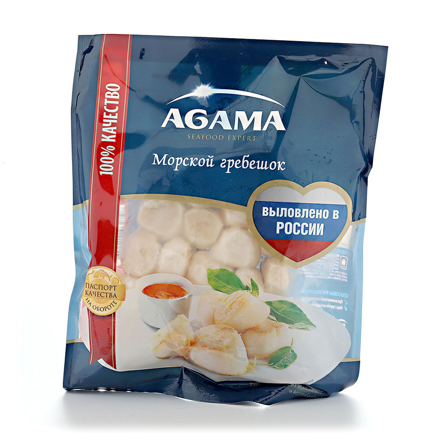 МОРСКОЙ ГРЕБЕШОК АГАМА 250Г ФИЛЕ С/М