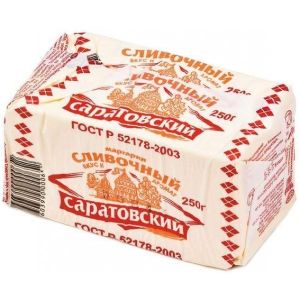МАРГАРИН САРАТОВСКИЙ 250Г СЛИВОЧНЫЙ ВКУС И АРОМАТ ПЕРГ