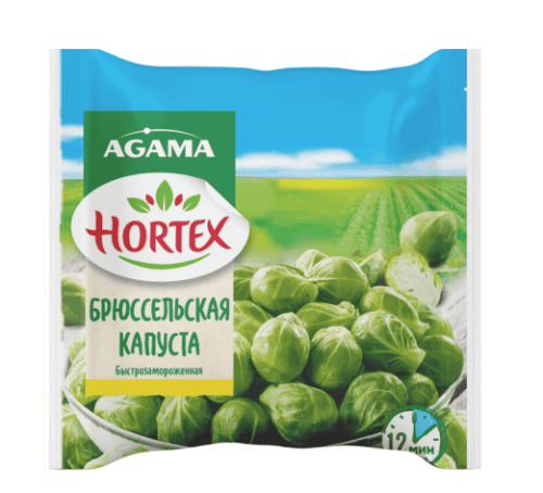 ЗАМОРЗКА ОВОЩНАЯ АГАМА 400Г КАПУСТА БРЮССЕЛЬСКАЯ