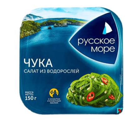САЛАТ РУССКОЕ МОРЕ ЧУКА 150Г ИЗ МОРСКИХ ВОДОРОСЛЕЙ