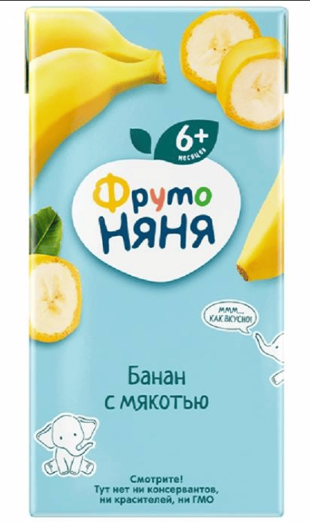 НЕКТАР ФРУТОНЯНЯ 500МЛ БАНАН С МЯК ДЕТСКИЙ
