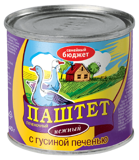 ПАШТЕТ ГП СЕМЕЙНЫЙ БЮДЖЕТ 240Г ИЗ ГУСИНОЙ ПЕЧЕНИ