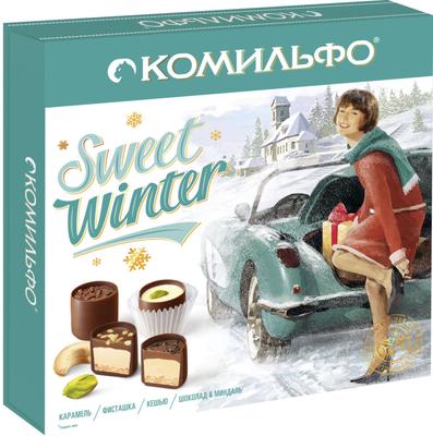 НАБОР КОНФЕТ КОМИЛЬФО 232Г ФИСТАШКА С ДВУХСЛОЙНОЙ НАЧИНКОЙ