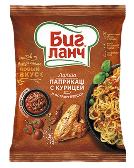 ВЕРМИШЕЛЬ Б/П БИГ ЛАНЧ 75Г ПАПРИКАШ С КУРИЦЕЙ И ОСТРЫМ ПЕРЦЕМ
