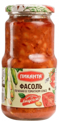 ФАСОЛЬ ПИКАНТА 470Г ПЕЧЕНАЯ В ТОМАТНОМ СОУСЕ СТ