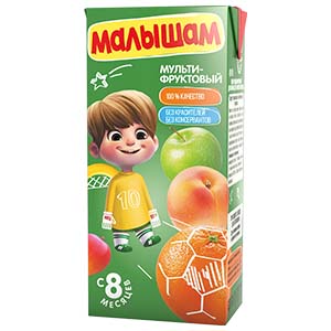 НЕКТАР МАЛЫШАМ 330МЛ МУЛЬТИФРУКТ НЕОСВЕТЛЕННЫЙ