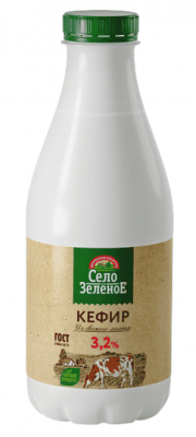 КЕФИР СЕЛО ЗЕЛЕНОЕ 3,2% 930Г ПЭТ