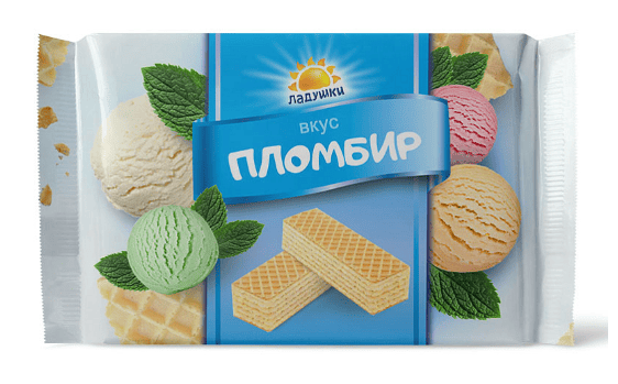 ВАФЛИ ЛАДУШКИ 200Г ПЛОМБИР