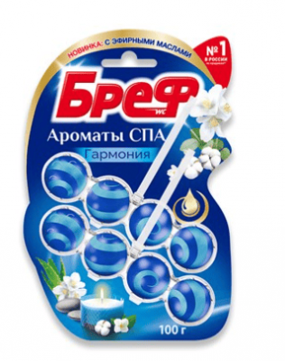 СР-ВО ЧИСТ Д/УНИТАЗА БРЕФ АРОМАТЫ СПА 2*50Г ГАРМОНИЯ