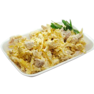 САЛАТ ИЗ КУРИЦЫ С ОМЛЕТОМ КГ