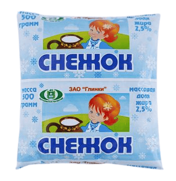 СНЕЖОК ГЛИНКИ 2,5% 500Г ПОЛИПАК