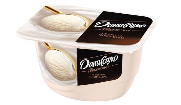 ПРОДУКТ ТВОРОЖ ДАНОН ДАНИССИМО 5,4% 130Г СО ВКУСОМ ПЛОМБИРА