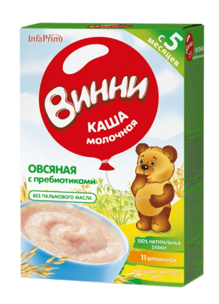 КАША ВИННИ 200Г МОЛОЧНАЯ ОВСЯНАЯ С ПРЕБИОТИКАМИ