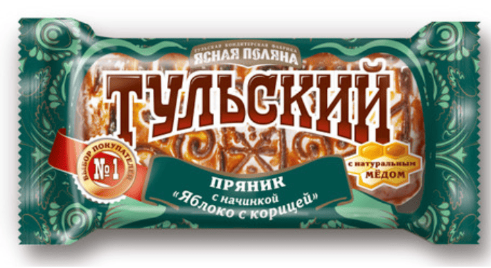 ПРЯНИК ТУЛЬСКИЙ 130Г С НАЧИНКОЙ ЯБЛОКО КОРИЦА