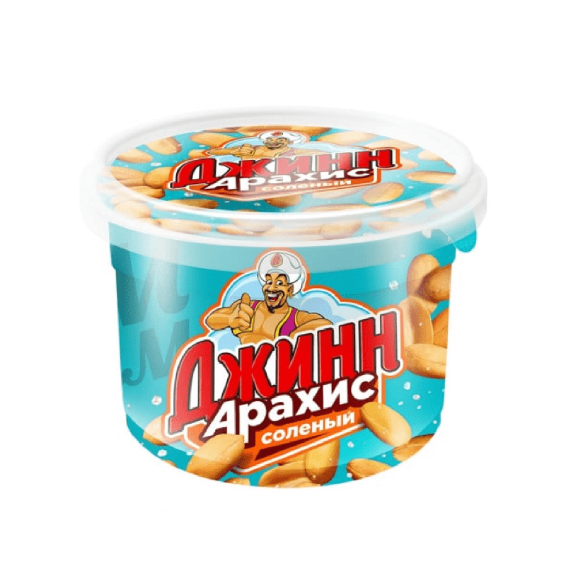 АРАХИС ДЖИНН 130Г ЖАРЕНЫЙ СОЛЁНЫЙ СТАКАН
