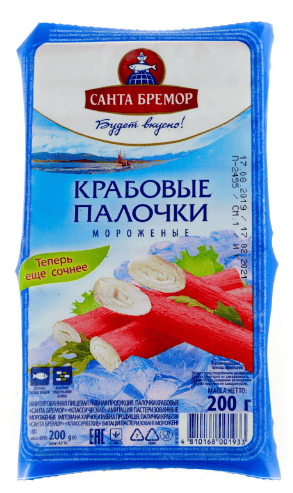 ПАЛОЧКИ КРАБОВЫЕ БРЕМОР 200Г КЛАССИЧЕСКИЕ