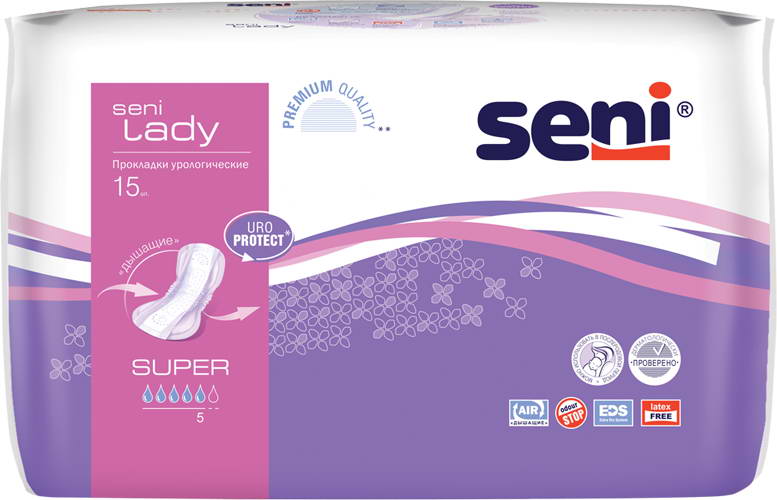 ПРОКЛАДКИ СЕНИ ЛЕДИ СУПЕР 15ШТ УРОЛОГИЧЕСКИЕ