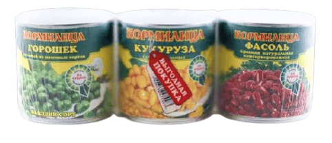 АССОРТИ КОРМИЛИЦА ГОРОШЕК+КУКУРУЗА+ФАСОЛЬ ПО 425МЛ
