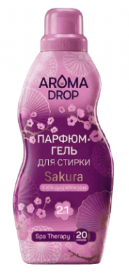 ГЕЛЬ-ПАРФЮМ Д/СТИРКИ АРОМА ДРОП СПА ТЕРАПИ 1000Г САКУРА С КОНДИЦИОНЕРОМ