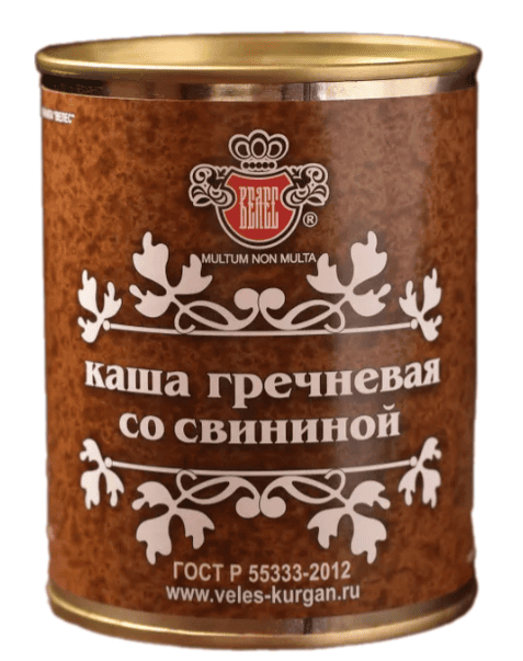 КАША ВЕЛЕС 340Г ГРЕЧНЕВАЯ СО СВИНИНОЙ ГОСТ
