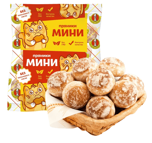 ПРЯНИКИ ПЕРВЫЙ ХЛЕБОКОМБИНАТ 300Г ЗАВАРНЫЕ МИНИ