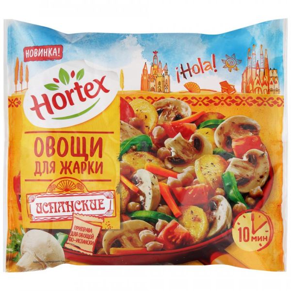 ЗАМОРОЗКА ОВОЩНАЯ ХОРТЕКС/АГАМА 400Г ОВОЩИ ДЛЯ ЖАРКИ ПО ИСПАНСКИ