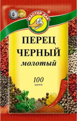 ПЕРЕЦ МАСТЕР ДАК 100Г ЧЕРНЫЙ МОЛОТЫЙ ПАКЕТ