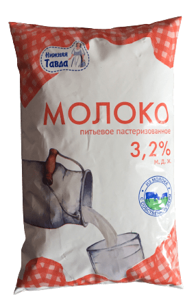 МОЛОКО НИЖНЯЯ ТАВДА 3,2% 800МЛ ПИТЬЕВОЕ ПАСТЕРИЗОВАННОЕ ФИН-ПАК