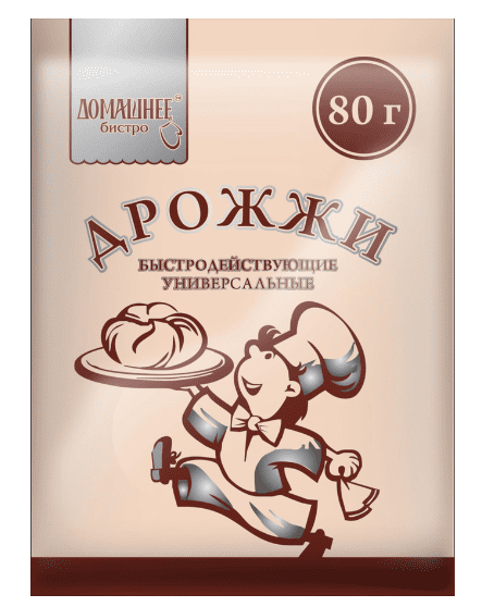 ДРОЖЖИ ДОМАШНЕЕ БИСТРО 80Г СУХИЕ БЫСТРОДЕЙСТВУЮЩИЕ