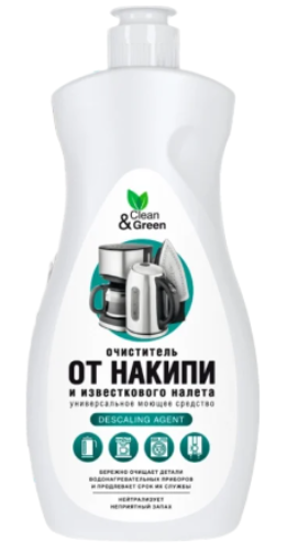 ОЧИСТИТЕЛЬ КЛИН&ГРИН 500МЛ ОТ НАКИПИ И ИЗВЕСТКОВОГО НАЛЕТА УНИВЕРСАЛЬНЫЙ