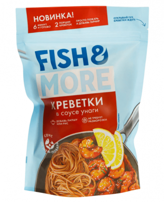 КРЕВЕТКИ ФИШ МОРЕ ВАННАМЕЙ 400Г В СОУСЕ УНАГИ ОЧИЩ С/М