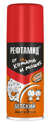 СРЕДСТВО РЕФТАМИД 100МЛ ОТ КОМАРОВ И МОШЕК С АРОМАТ ВАНИЛИ ДЕТСКИЙ ОТ 3 ЛЕТ