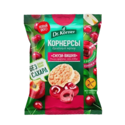ХЛЕБЦЫ ХЛЕБПРОМ ДОКТОР КЕРНЕР 90Г РИСОВО-КУКУРУЗНЫЕ СМУЗИ-ВИШНЯ