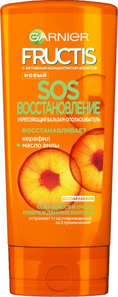 БАЛЬЗАМ-ОПОЛАСКИВАТЕЛЬ Д/ВОЛОС ГАРНЬЕР ФРУКТИС 387МЛ СОС ВОССТАНОВЛЕНИЕ