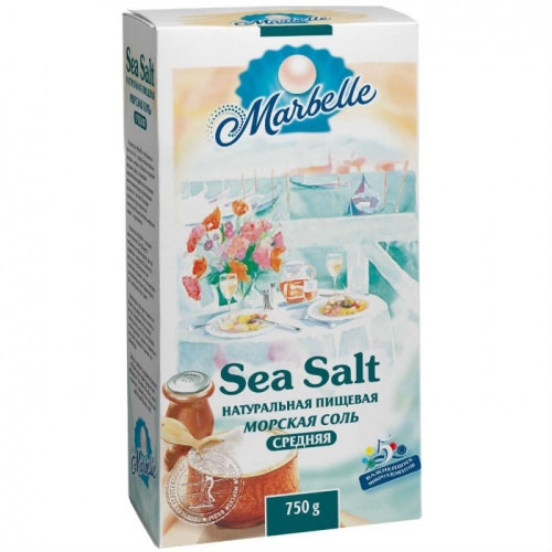 СОЛЬ МОРСКАЯ МАРБЕЛЛ 750Г СРЕДНЯЯ
