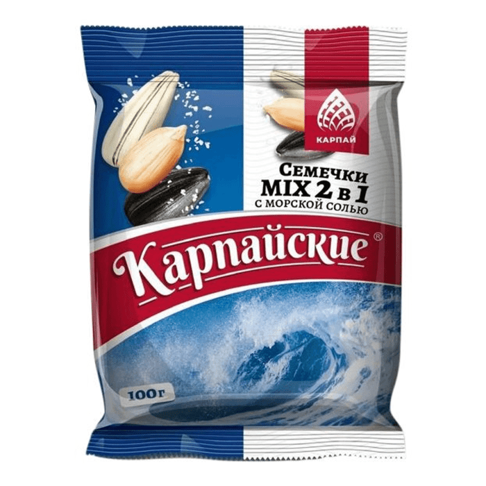 СЕМЕЧКИ КАРПАЙСКИЕ 100Г МИКС 2В1 ЖАРЕНЫЕ