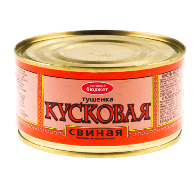 ТУШЕНКА СЕМЕЙНЫЙ БЮДЖЕТ 325Г СВИНАЯ КУСКОВАЯ ЖБ