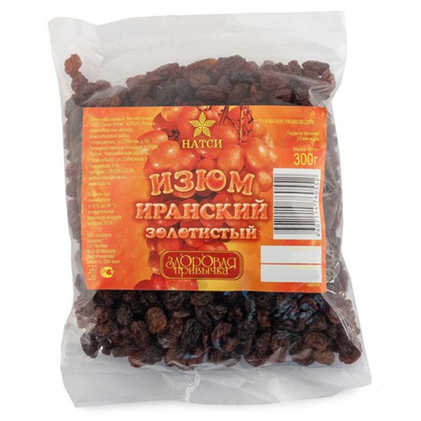 ИЗЮМ НАТСИ 300Г ИРАНСКИЙ ЗОЛОТИСТЫЙ
