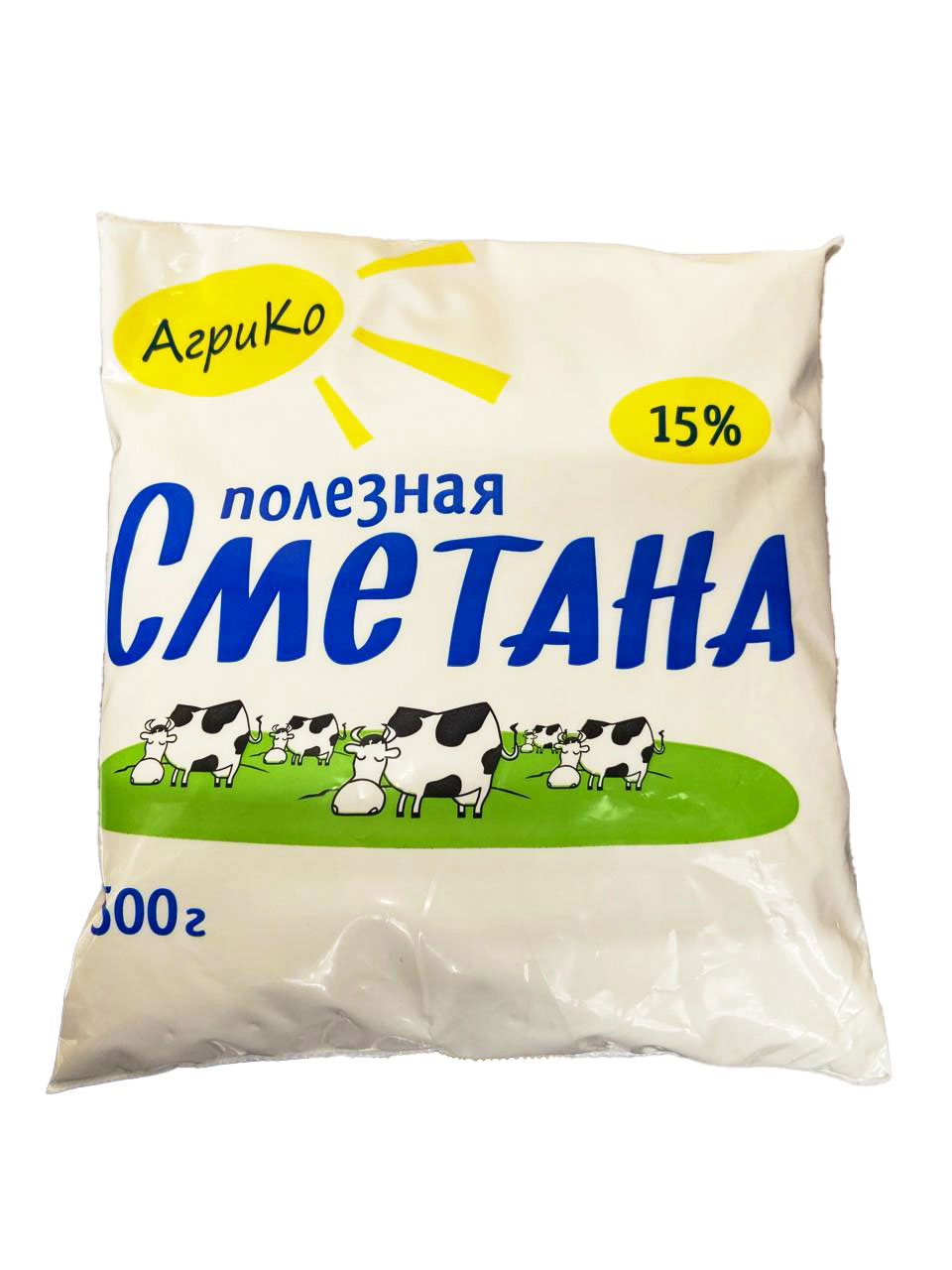 СМЕТАНА АГРИКО 15% 500Г ПЛЕНКА
