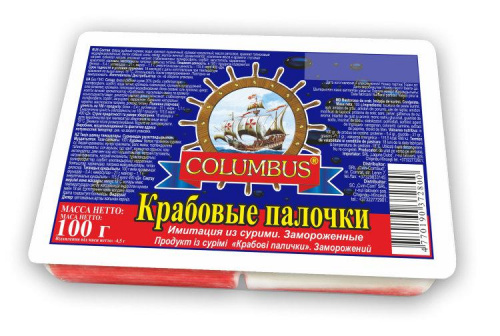 КРАБОВЫЕ ПАЛОЧКИ КОЛУМБУС 100Г