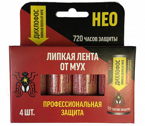 ЛЕНТА ЛИПКАЯ ДИХЛОФОС НЕО 4ШТ ОТ МУХ