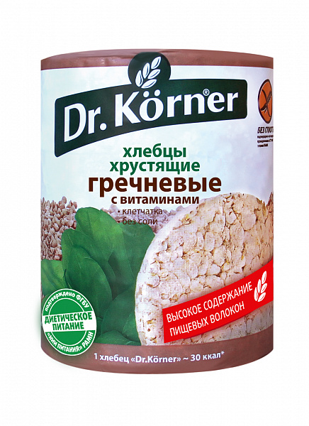 ХЛЕБЦЫ ХЛЕБПРОМ ДОКТОР КЕРНЕР 100Г ГРЕЧНЕВЫЕ С ВИТАМИНАМИ