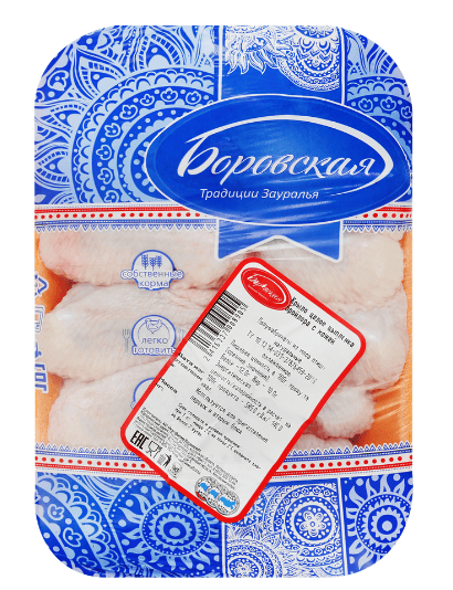 КРЫЛО ЦЫПЛЯТ- БРОЙЛЕРОВ БОРОВСКАЯ АФ ОХЛАЖД ПОДЛОЖКА